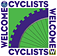 Logo: Cyclists Welcome. Click here for more information